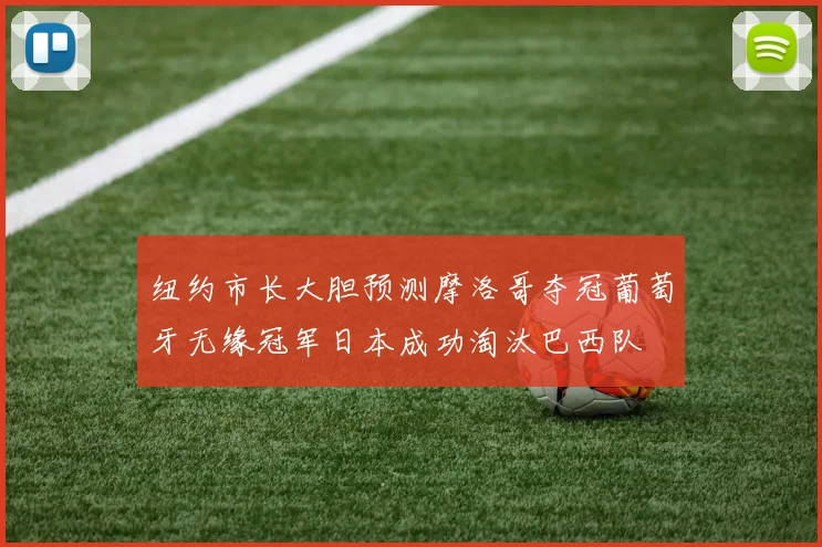 纽约市长大胆预测摩洛哥夺冠葡萄牙无缘冠军日本成功淘汰巴西队